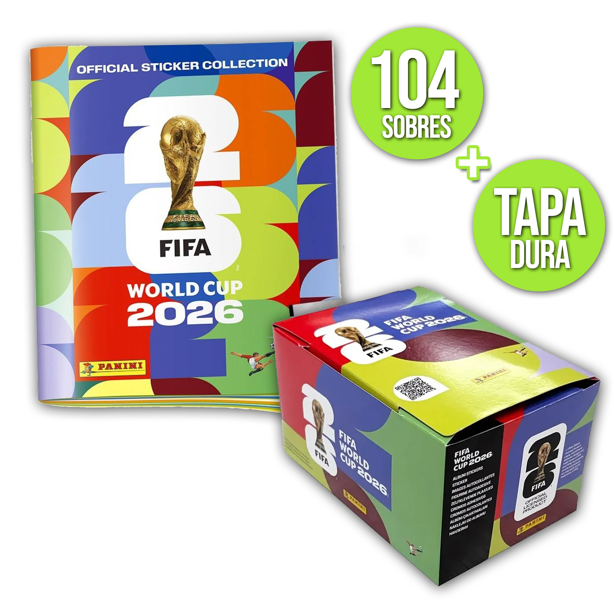 104 Sobres Figuritas + Album Tapa Dura